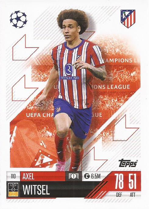 Axel Witsel 2024 Topps Match Attax UEFA Club Competitions