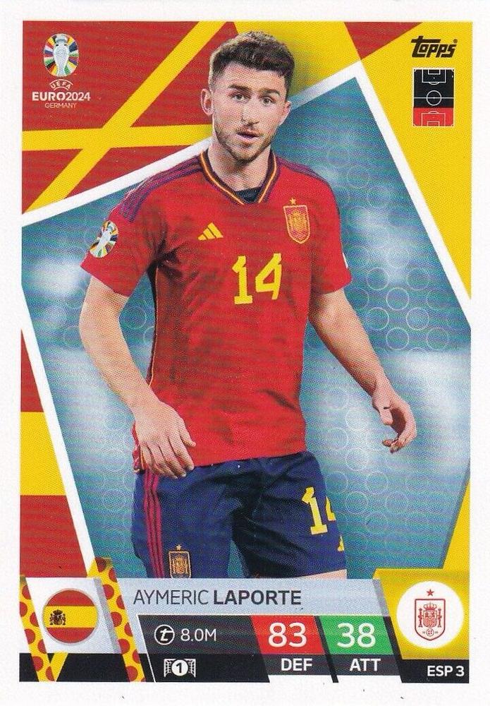 Aymeric Laporte 2024 Topps Match Attax UEFA EURO