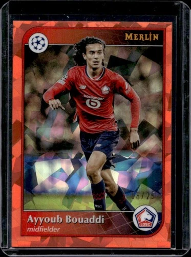 Ayyoub Bouaddi 2024 Topps Merlin Chrome Orange Atomic Refractor /25