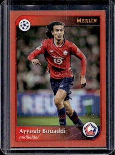 Ayyoub Bouaddi 2024 Topps Merlin Chrome Orange Refractor /25