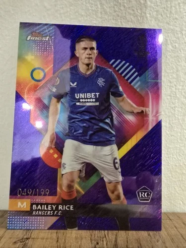Bailey Rice 2023 Topps Finest UEFA Club Competitions Purple Refractor /199