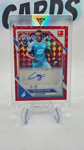 Bazoumana Toure 2025 Topps Chrome Bundesliga Red Geometry /5