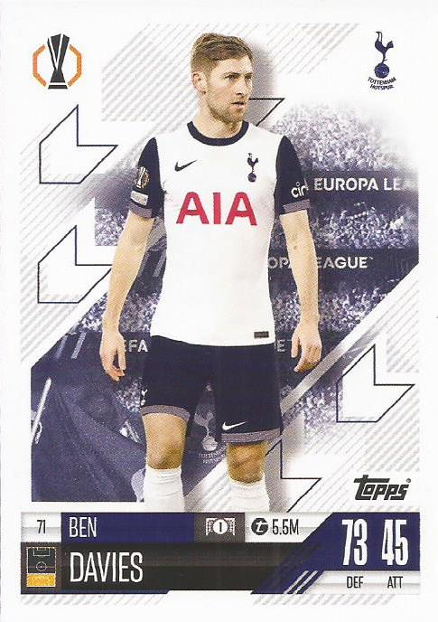 Ben Davies 2024 Topps Match Attax UEFA Club Competitions
