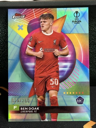 Ben Doak 2023 Topps Finest UEFA Blue Aqua Vaporwave /250