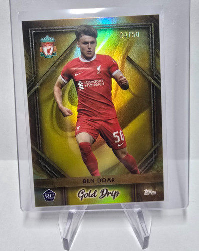 Ben Doak 2023 Topps Liverpool Team Set Gold Drip /50