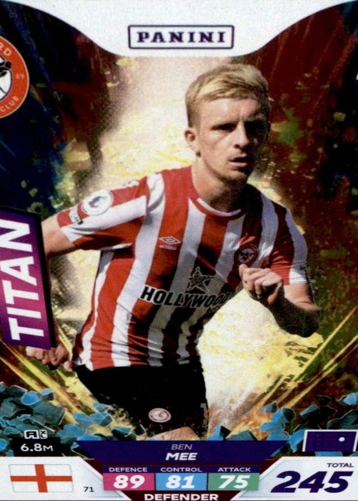 Ben Mee 2023 Panini Adrenalyn XL Premier League Plus