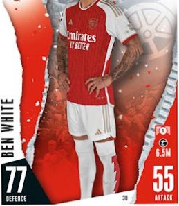 Ben White 2023 Topps Match Attax UEFA Club Competitions