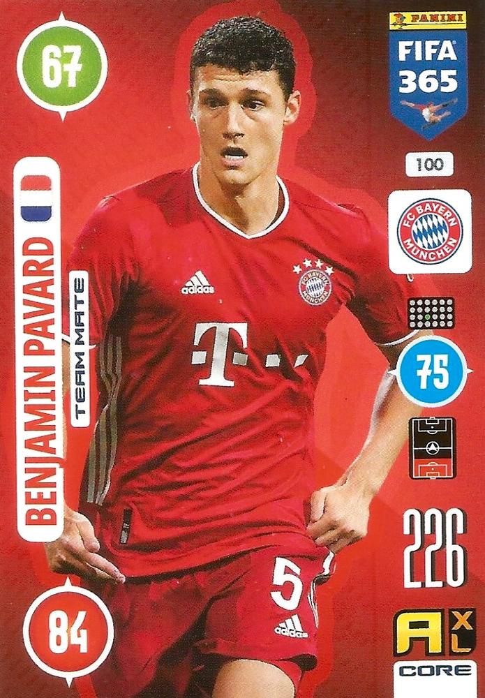 Benjamin Pavard 2021 Panini Adrenalyn XL FIFA 365