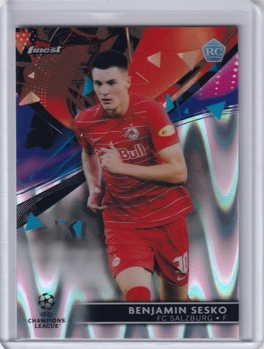 Benjamin Sesko 2021 Topps Finest RayWave Refractor /199