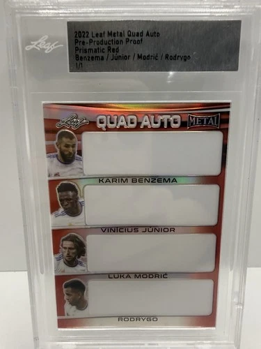 Benzema/Vinicius Jr./Modric/Rodrygo 2022 Leaf Metal 1/1