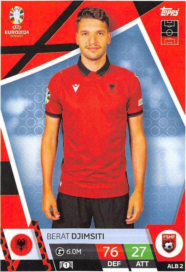 Berat Djimsiti 2024 Topps Match Attax UEFA EURO