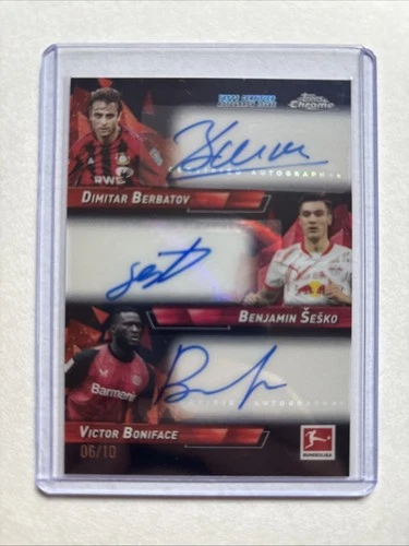 Berbatov, Sesko, Boniface 2024 Topps Chrome /10