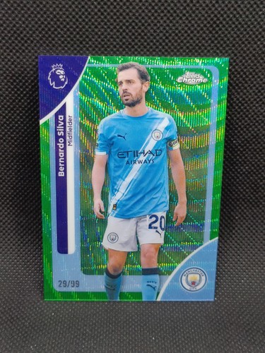 Bernardo Silva 2025 Topps Chrome Green Wave Refractor /99