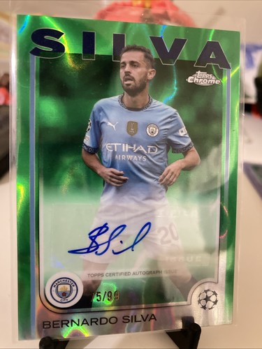 Bernardo Silva 2024 Topps Chrome UEFA Green Lava /99