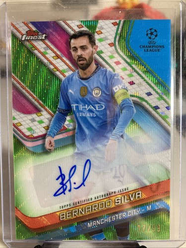 Bernardo Silva 2024 Topps Finest Green Refractor /99