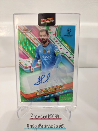 Bernardo Silva 2024 Topps Finest Neon Green Wave /99