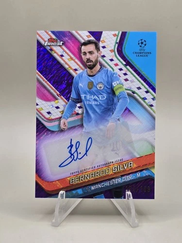 Bernardo Silva 2024 Topps Finest Purple Shimmer /199