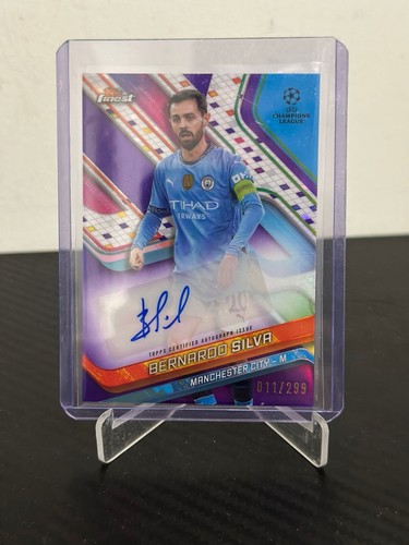 Bernardo Silva 2024 Topps Finest Purple Shimmer Refractor /199