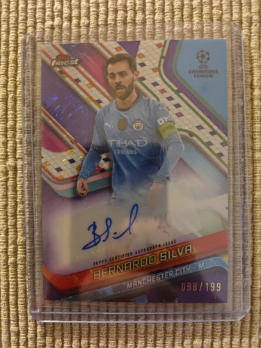Bernardo Silva 2024 Topps Finest Purple Shimmer Refractor /199
