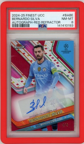 Bernardo Silva 2024 Topps Finest Red Refractor /25