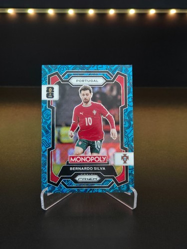 Bernardo Silva 2026 Panini Monopoly Prizm FIFA World Cup Soccer Blue Wave