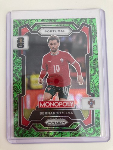 Bernardo Silva 2026 Panini Monopoly Prizm World Cup Green Wave