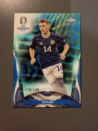 Billy Gilmour 2024 Topps Chrome Aqua Wave /199