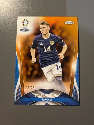 Billy Gilmour 2024 Topps Chrome Euro 2024 Orange /25
