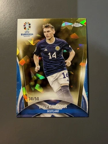 Billy Gilmour 2024 Topps Chrome Gold Sapphire /50