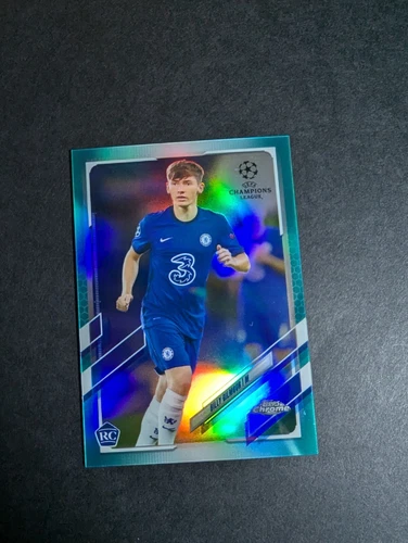 Billy Gilmour 2021 Topps Chrome UEFA Aqua Teal Refractor /199
