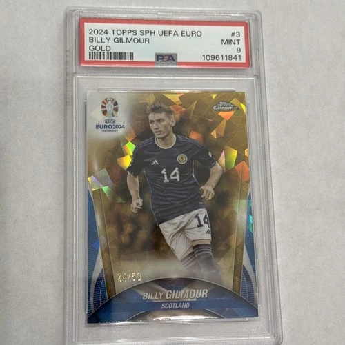 Billy Gilmour 2024 Topps Chrome UEFA Euro Gold Refractor /50