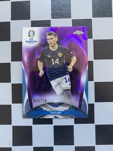 Billy Gilmour 2024 Topps Chrome UEFA Euro Purple /175