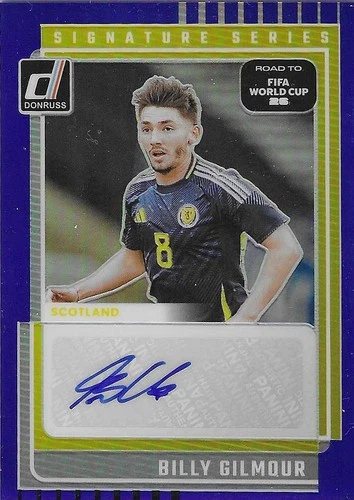 Billy Gilmour 2026 Panini Donruss Camino a la Copa Mundial FIFA '26 Óptica Azul /49