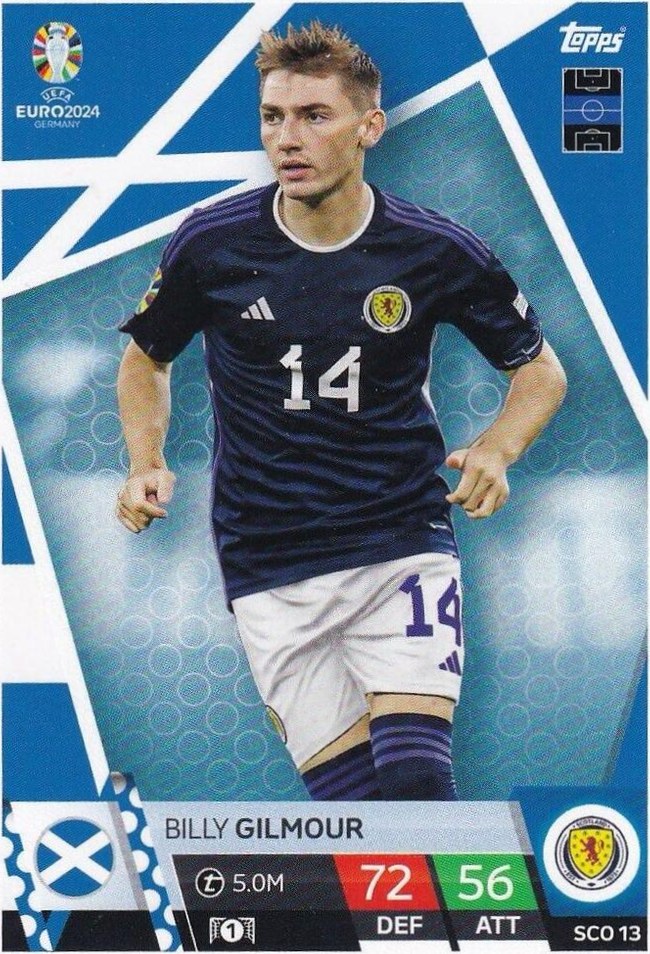 Billy Gilmour 2024 Topps Match Attax UEFA EURO
