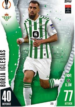 Borja Iglesias 2023 Topps Match Attax UEFA Club Competitions