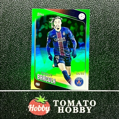 Bradley Barcola 2025 Topps Buque Insignia UEFA Verde Refractor /99