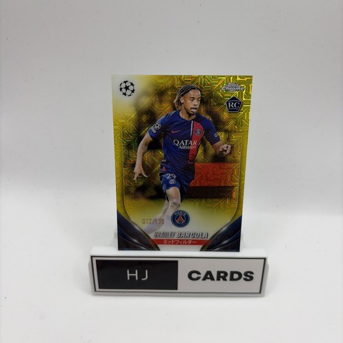 Bradley Barcola 2023 Topps Chrome Japan UEFA Yellow Mojo /150