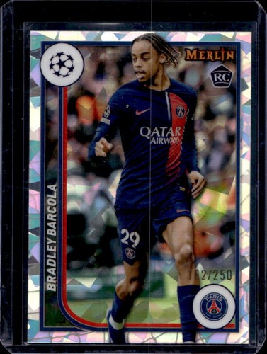 Bradley Barcola 2023 Topps Chrome Merlin Chrome Atomic Refractor /250