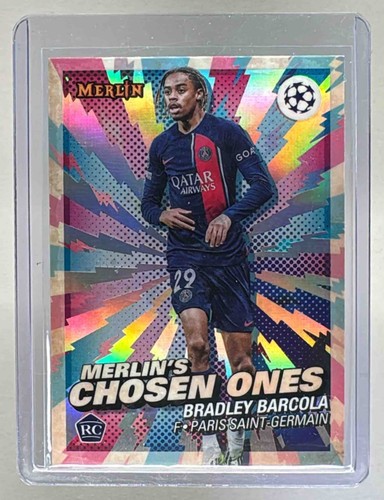 Bradley Barcola 2023 Topps Chrome Merlin UEFA