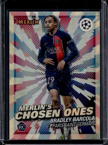 Bradley Barcola 2023 Topps Chrome Merlin UEFA #MC-9