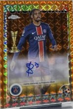 Bradley Barcola 2024 Topps Chrome Orange Geometric /25