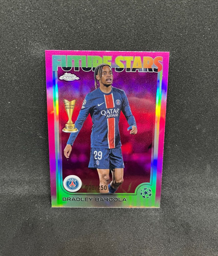 Bradley Barcola 2024 Topps Chrome Pink Refractor /250