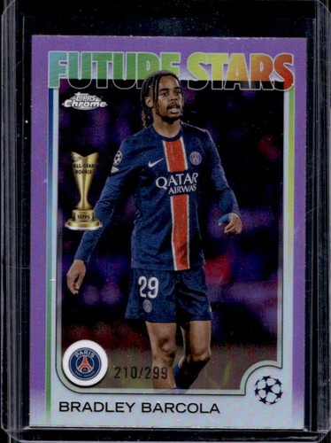 Bradley Barcola 2024 Topps Chrome Purple Refractor /299