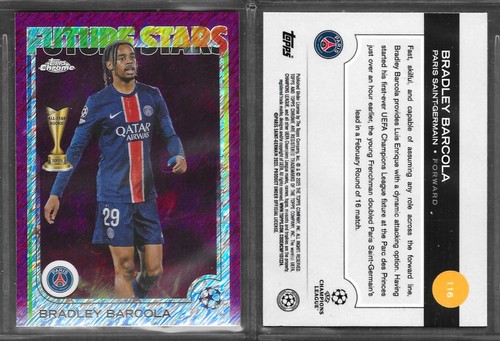 Bradley Barcola 2025 Topps Chrome UCC Magenta Shimmer