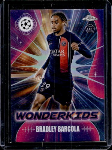 Bradley Barcola 2024 Topps Chrome UEFA