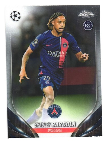 Bradley Barcola 2023 Topps Chrome UEFA