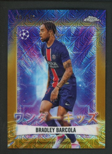 Bradley Barcola 2025 Topps Chrome UEFA Champions League Mojo /50