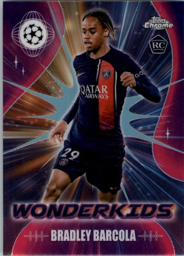 Bradley Barcola 2023 Topps Chrome UEFA Club Competitions