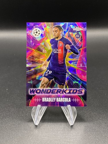 Bradley Barcola 2024 Topps Chrome UEFA Gold /50