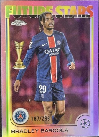 Bradley Barcola 2024 Topps Cromo UCC Violeta /299